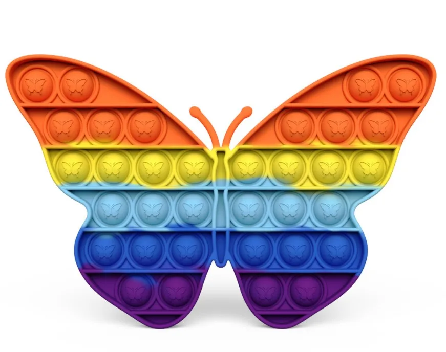 New Silicone Sensory Push Bubble Stress Relief Toy Silicone Rat Pioneer Different patterns Fidget Pressure Relief Toy