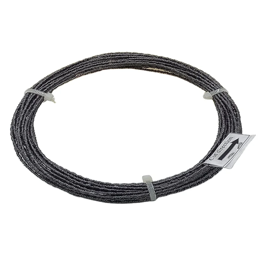 High speed abrasive wire for phenolic resin calcium silicate rebond foam cut