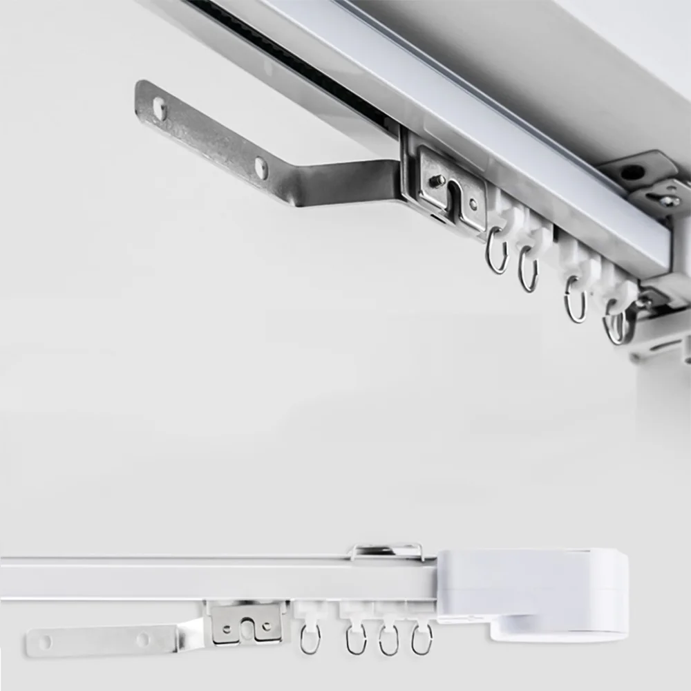 DIY Custom Length Window Curtain Track Automatic Electronic Aluminum Rails DT82 WiFi Zigbee Tuya WiFi Motorized Curtain Motor