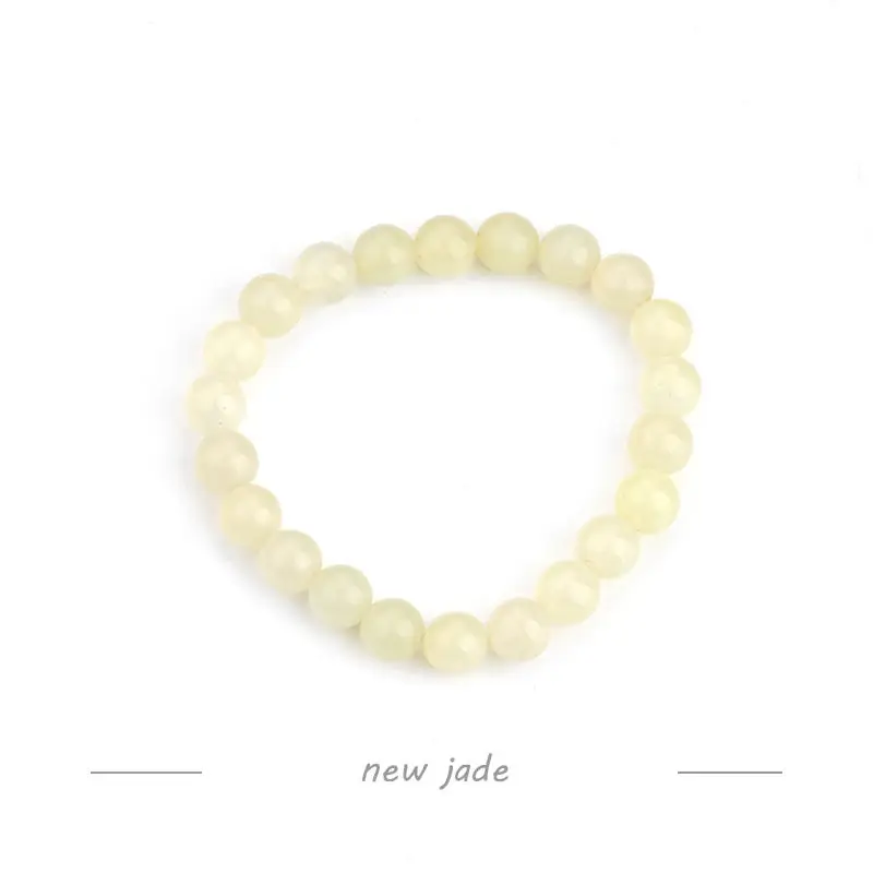 Natural Jewelry Christmas Ornament Stone Beads Healing 8mm Round Stretch Gemstone Bracelet