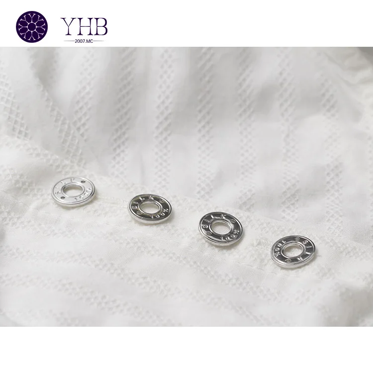 High Quality Factory Price Fashion Round Metal Button For Shorts Snap Button Custom Buttons