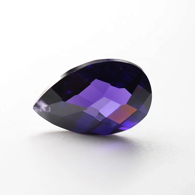 Synthetic Amethyst Color Pear CZ Stone Loose Cubic Zirconia
