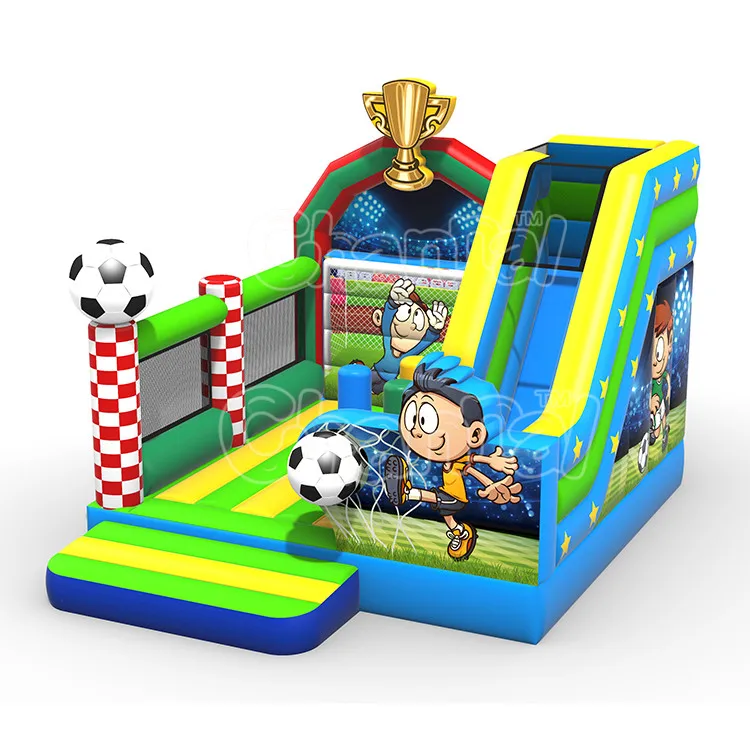 Надувной замок-батут для игры в футбол, надувной батут для детей