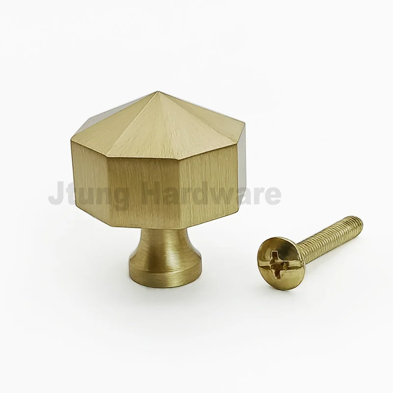 Solid Brass Cabinet Handle Oval Square Shaped Drawer Knobs Cabinet Door Dresser Pull Golden Furniture Handles