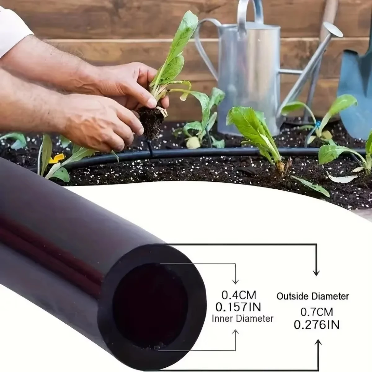 Drip Irrigation Kit Garden Irrigation System1/4Watering Drip Kit Automatic Irrigation Equipment for Garden Flower Bed,Patio,Lawn