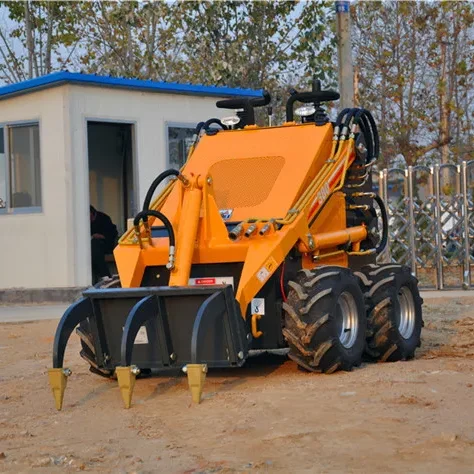 Mini skid steer concrete mixer snow blower auger mower baldes sweeper brush and lawn mower