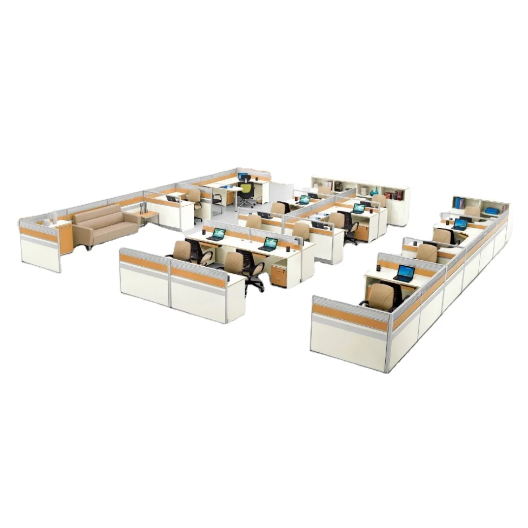 Modern Wooden Chinese manufacturer H shape office workstation design layout system (SZ-WSA101)