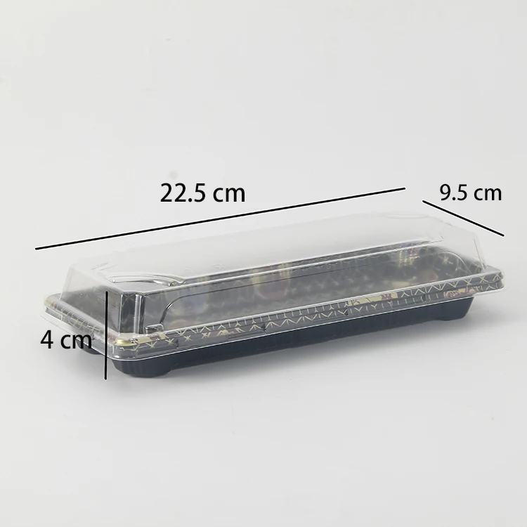 Factory Wholesale Blister Disposable Plastic Sushi Container Food Trays Plastic Sushi Tray With Lid