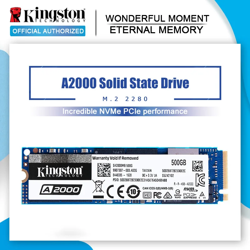 Внутренний твердотельный накопитель Kingston A2000 NVMe M.2 2280 SATA SSD 120 ГБ 240 ГБ 480 ГБ 960 ГБ, жесткий диск SFF для ПК, ноутбука, ультрабука (1600138550701)