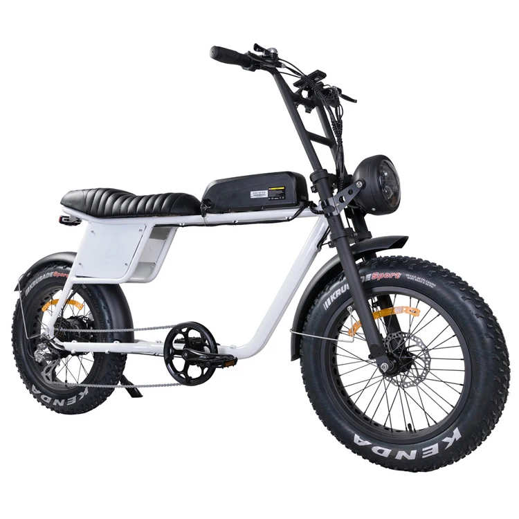 JOYKIE new design ce 750w 48v rear hub motor 20 inch vintage e bike electric fat tire bike with rear seat