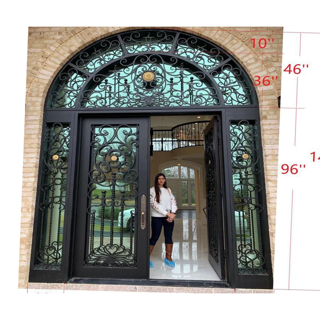 High quality of 2021 supply Wrought iron main entrance door design