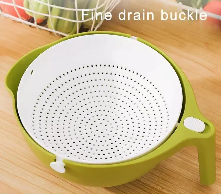 Двухслойная миска для мытья фруктов и овощей домашняя кухонная раковина вращающаяся