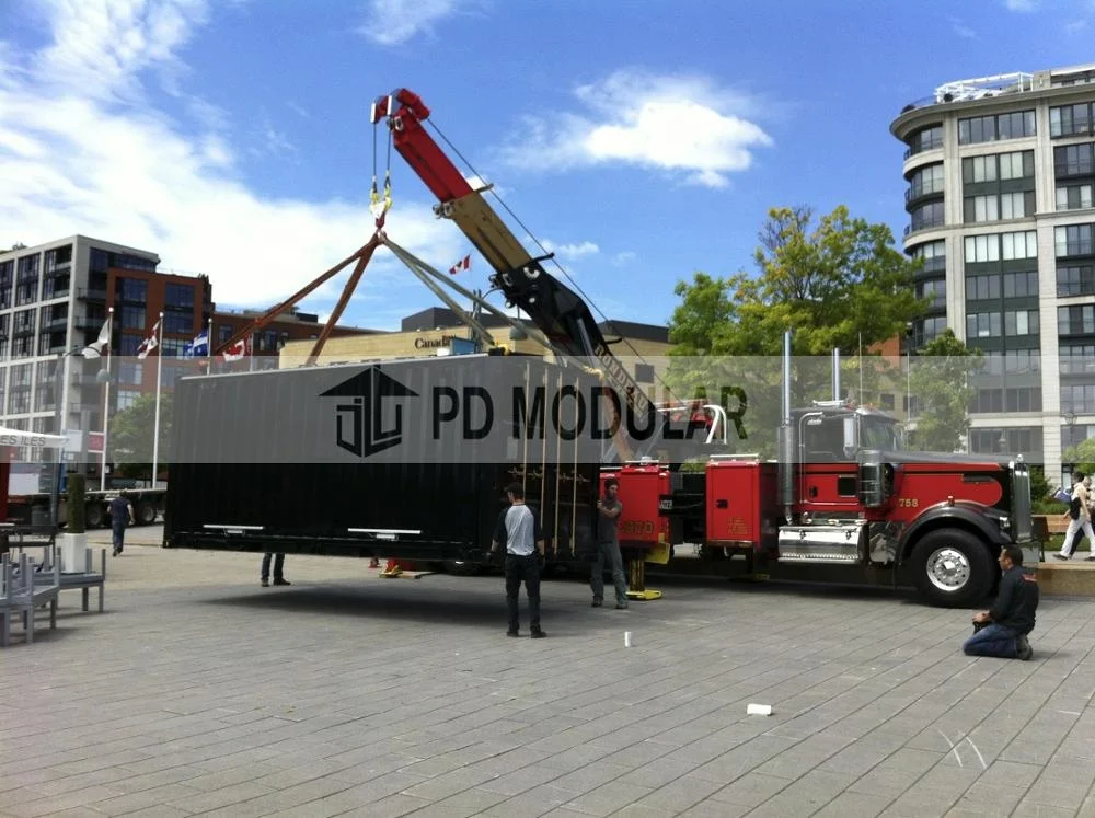 Movable container house and expandable folding sea shipping container coffee shop store for outdoor activities