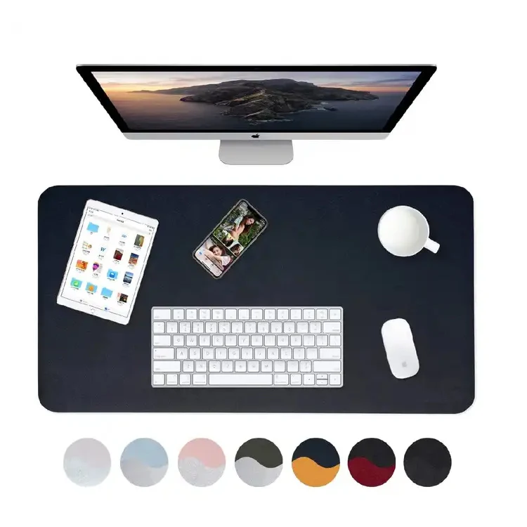 PU Leather Double-Sided Computer Desk Keyboard Mat for Gaming Mouse Pad Gamers