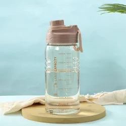 CN Warehoses Eco friendly 1.5L Sports Jug Plastic Motivational Water Bottle With Time Marker And filter For Gym Climbing