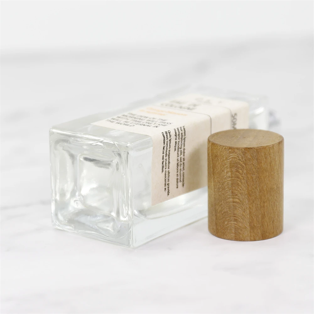 Hot sale 30ml 50ml 100ml rectangular clear perfume bottles for cologne