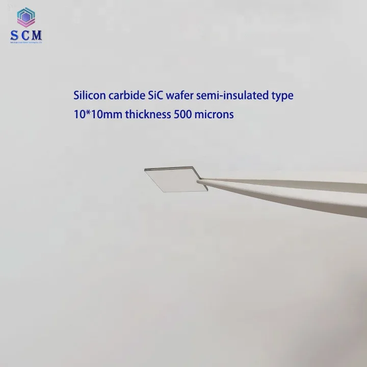High purity semi-insulated silicon carbide wafer with SiC substrate for scientific research of 5G communication RF devices