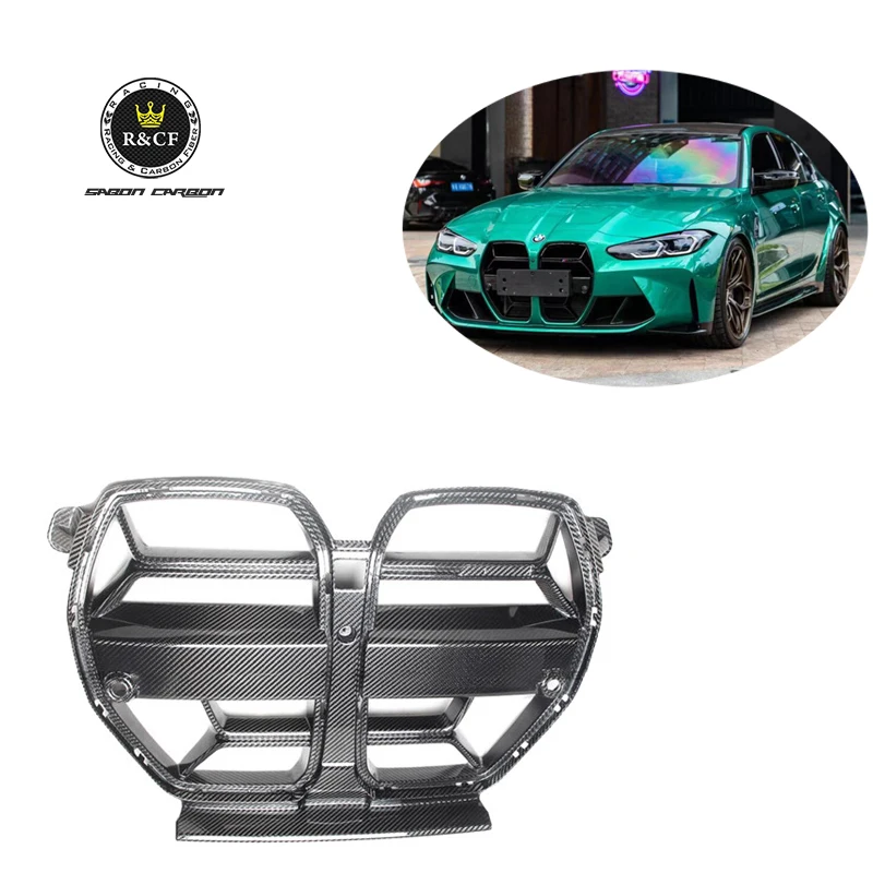2021 CSL Style Carbon Fiber Front Bumper Grille For BMW G80 M3 G82 M4