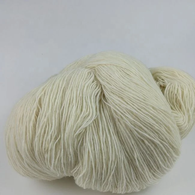 Good white undyed 100% tufing wool yarn for carpets rugs