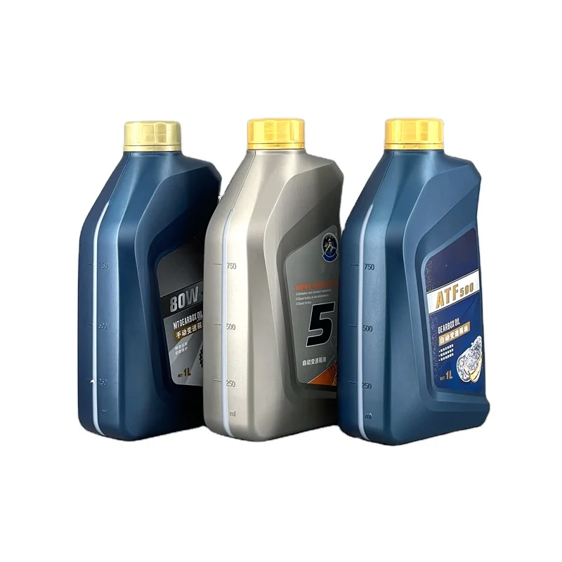 Custom Label 1L HDPE Blue Plastic Fuel Tank Motor Oil Bottle For Engine oil use