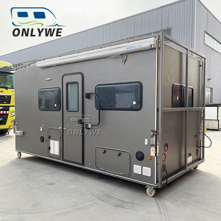 ONLYWE 4x4 Off Road Truck Camper Remolque Caravana Overland Unimog Box Pod Expedition Truck Camper For Sale