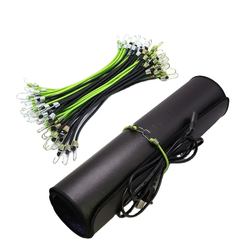 25cm length in stock black elastic latex 4mm mini bungee cord tie downs with metal hooks for luggage