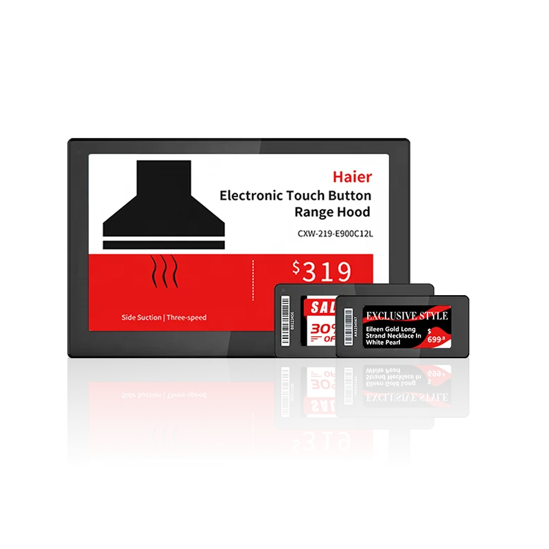 YalaTech ESL Black 2.66 inch Supermarket 2.90 inch EAS Tag Electronic Price Shelf Labels Slim Series