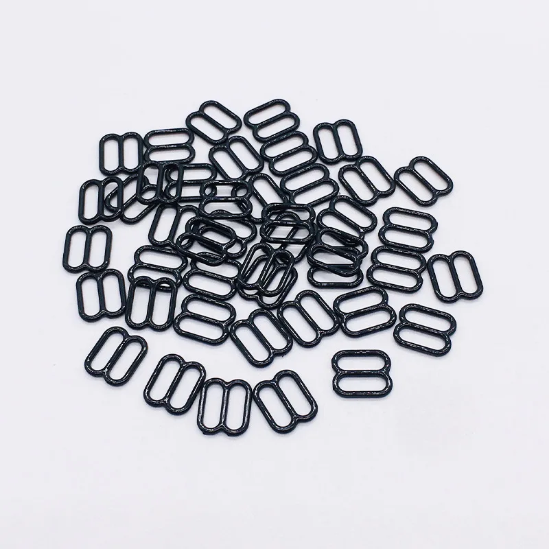 Оптовая продажа с фабрики, изготовление нижнего белья на заказ, крючки и регуляторы, черный бюстгальтер с нейлоновым покрытием, кольцо, крючок и ползунок