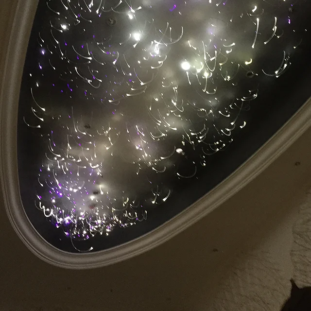 100  cores 0.75mm  multi strands  End glow fiber optic cable for lighting deck swimimng pool floor star ceiling