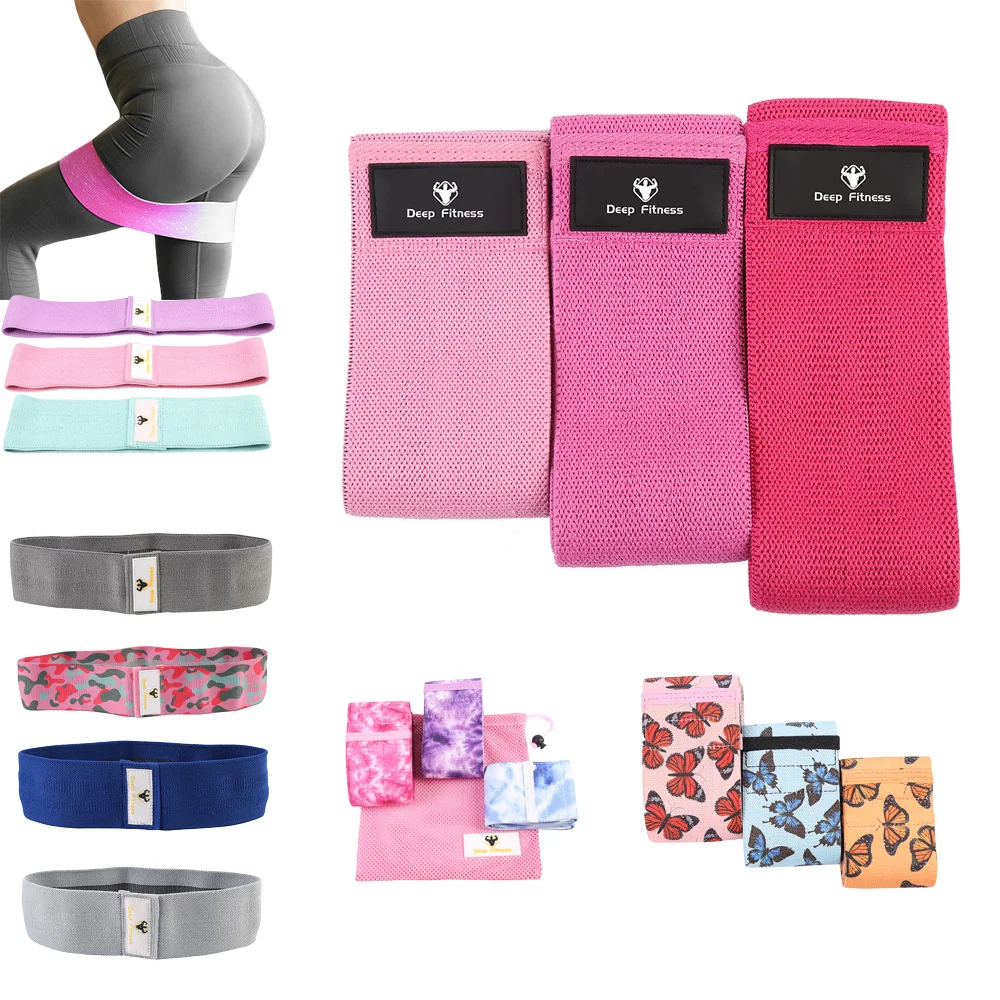 Custom Logo Fabric Hip Thrust Bands For Legs And Butt Workout Booty Bands Hip Circle Bands