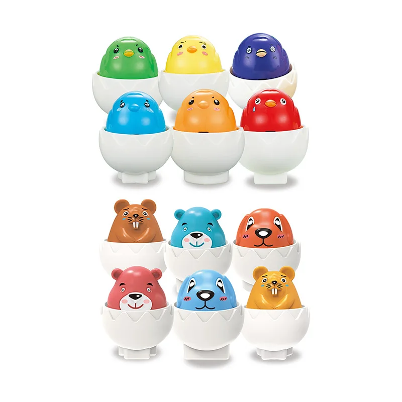 Kids funny educational easter eggs dinosaur geometric shape matching egg with sound mini surprise egg for toddlers