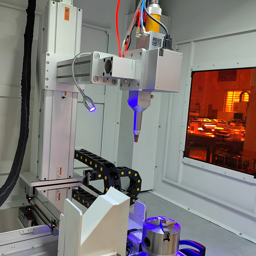 KEYILASER 1000W Laser Welder Continuous EDMA704 CNC Enclosed Automatic Laser Welding Machine For Stainless Steel