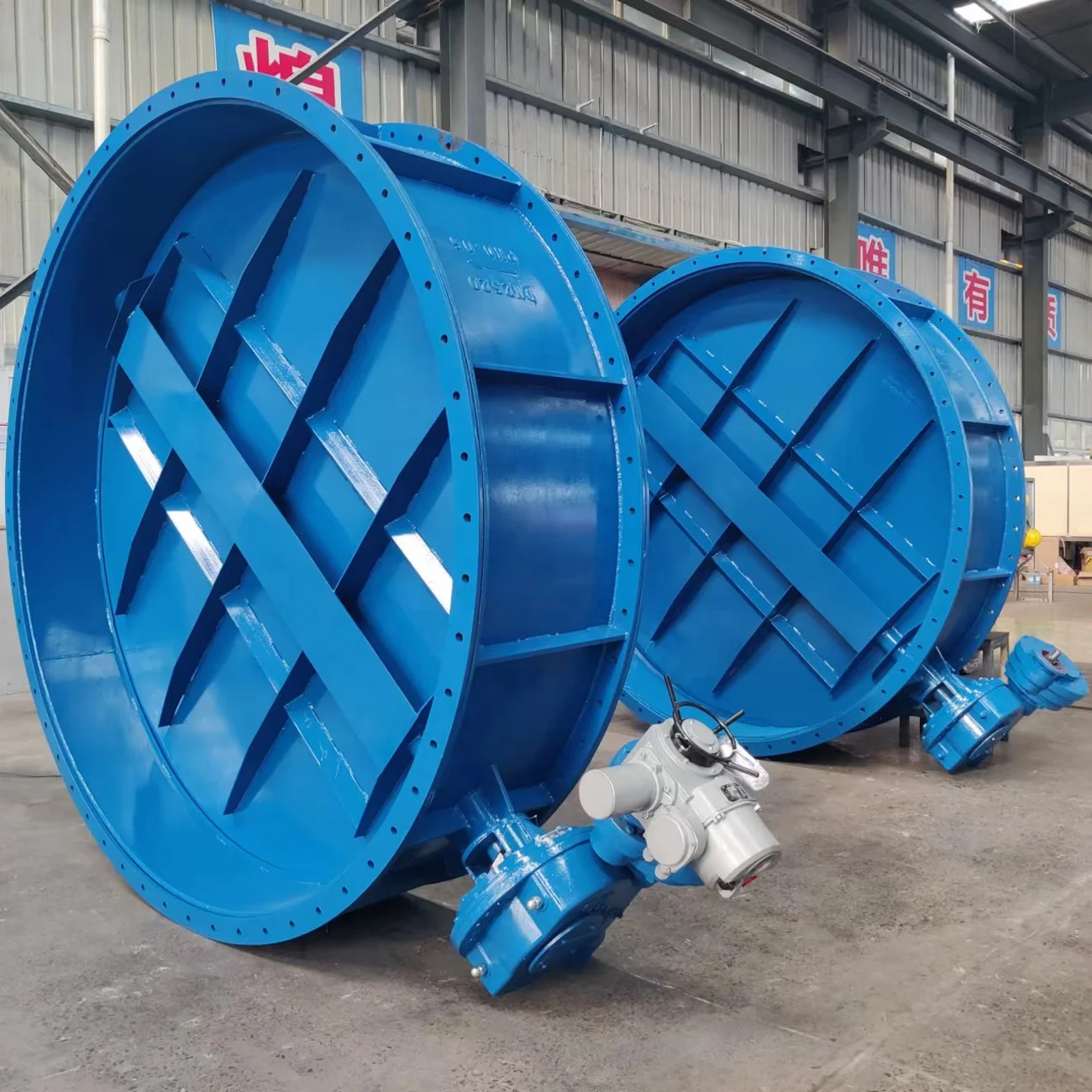 Customized electric control DN2500 damper valve for dust gas