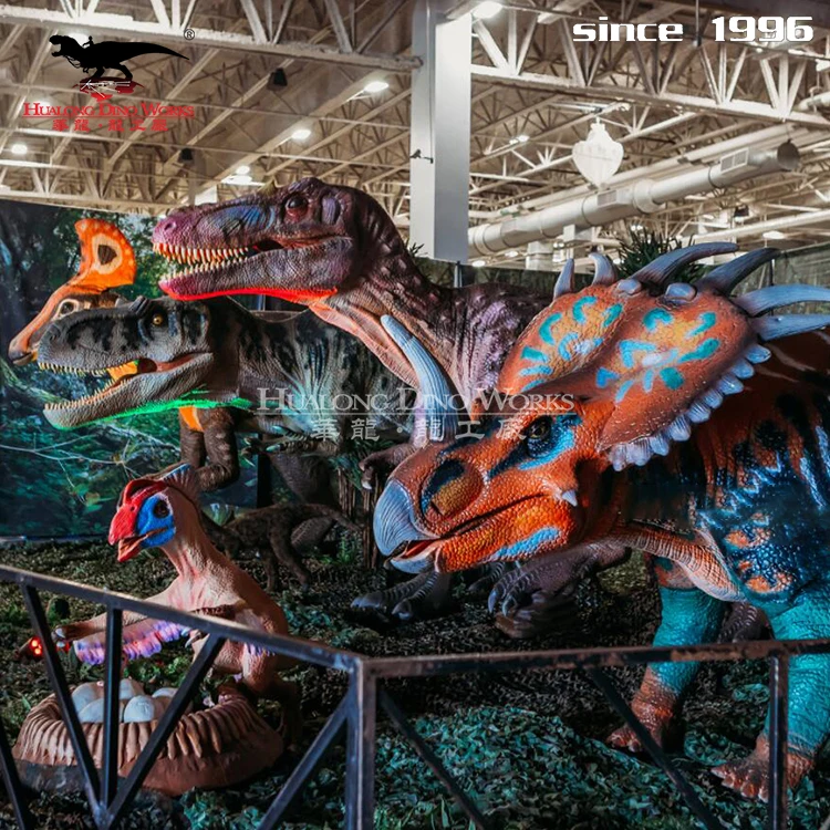 Life size simulation animatronic animated dinosaur model exhibition standard