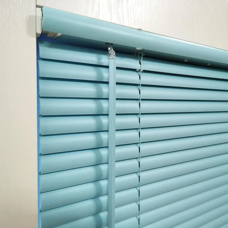 Cordless 1 inch Vinyl PVC Mini Blinds Waterproof Window Shade