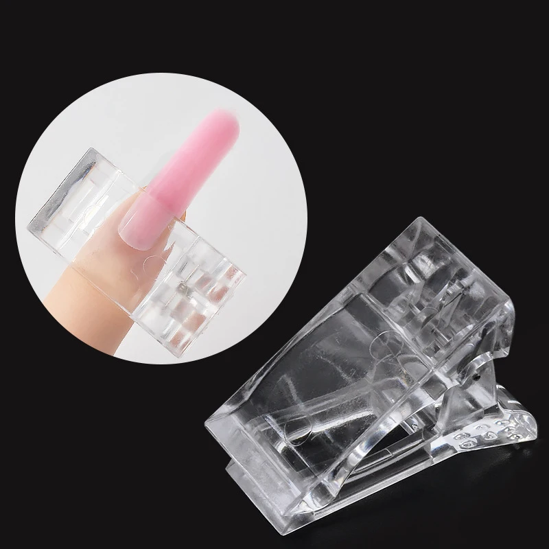Poly Gel Building Dual Forms Tip Nail art Clear French Extension Full Cover Acrylic Mold with Scale Tools False Clips Clamp