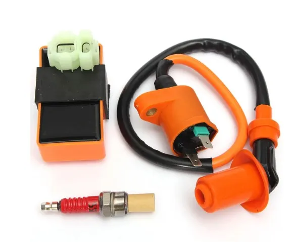 Ignition Coil+Racing CDI Box+ Spark Plug For GY6 50 125 150cc Moped Scooter ATV Go Carts