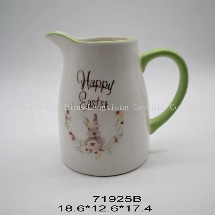 Best Quality Happy Easter Decoration Teapot Set Ceramic Water Coffee Tea Pot