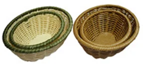 Factory hand-woven green and environmentally friendly rectangular bread fruit and vegetable rattan basket