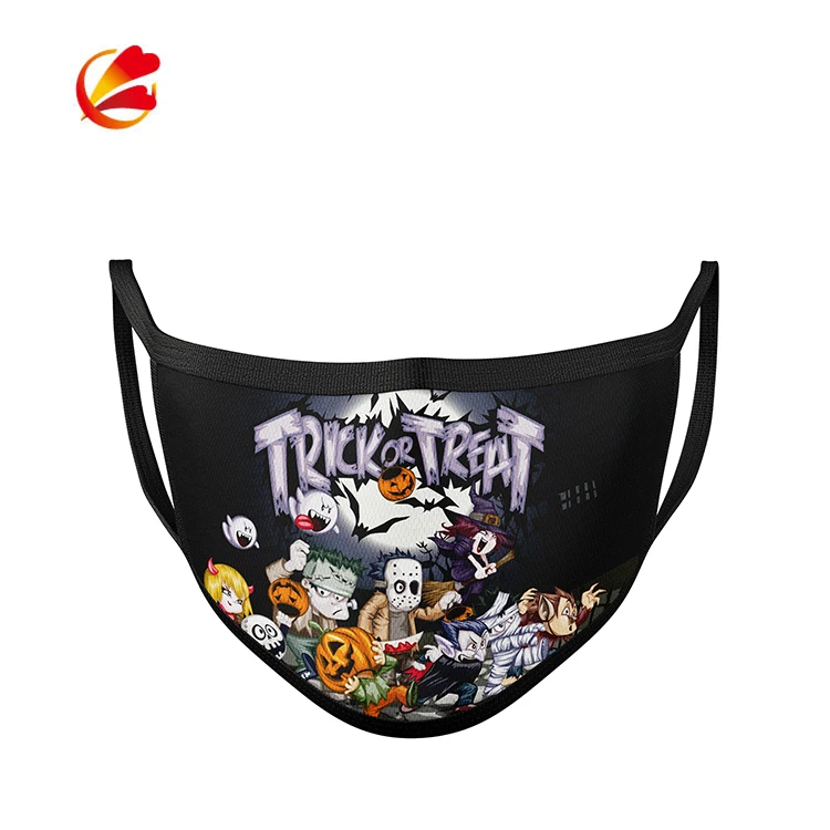 Custom Logo Print Black Adjustable Elastic Earloop Reusable Washable Safety Skin Care Breathable Cotton black face mask