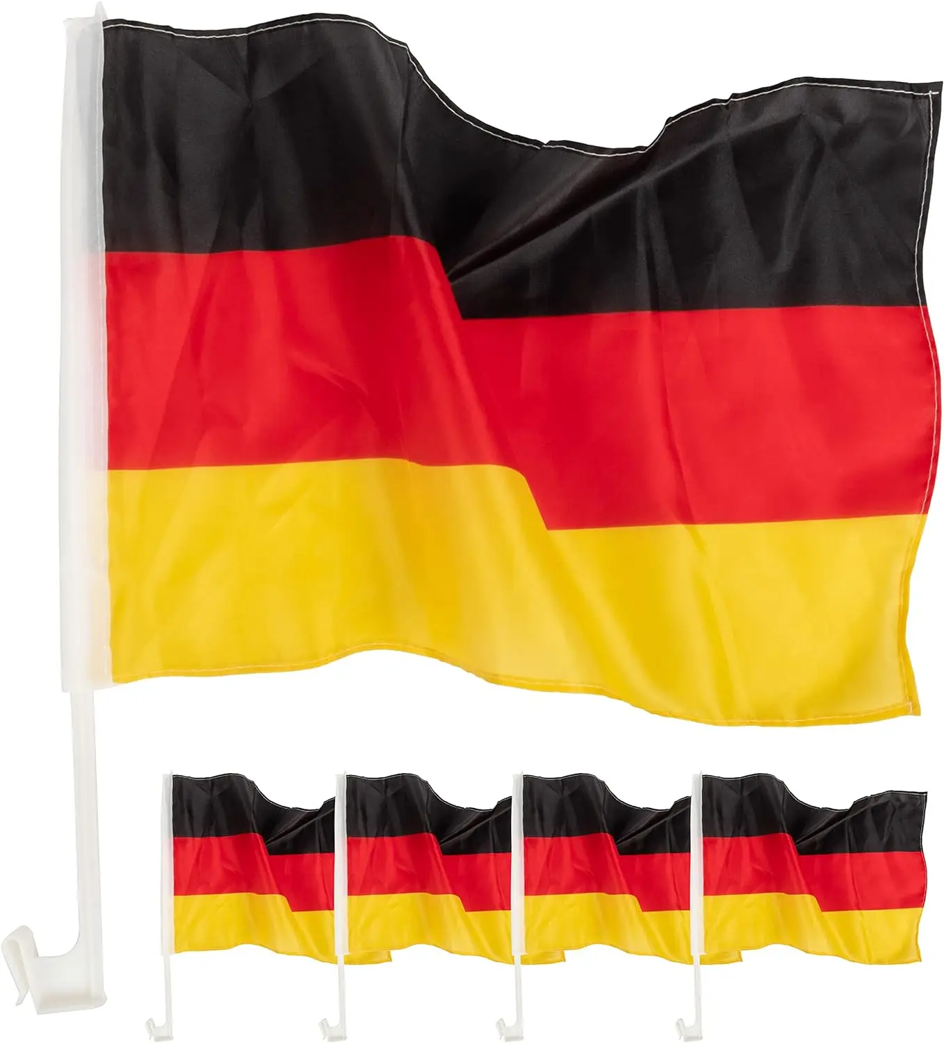 Germany flag for car with plastic holder clip 45 x 29 cm football European championship car flags