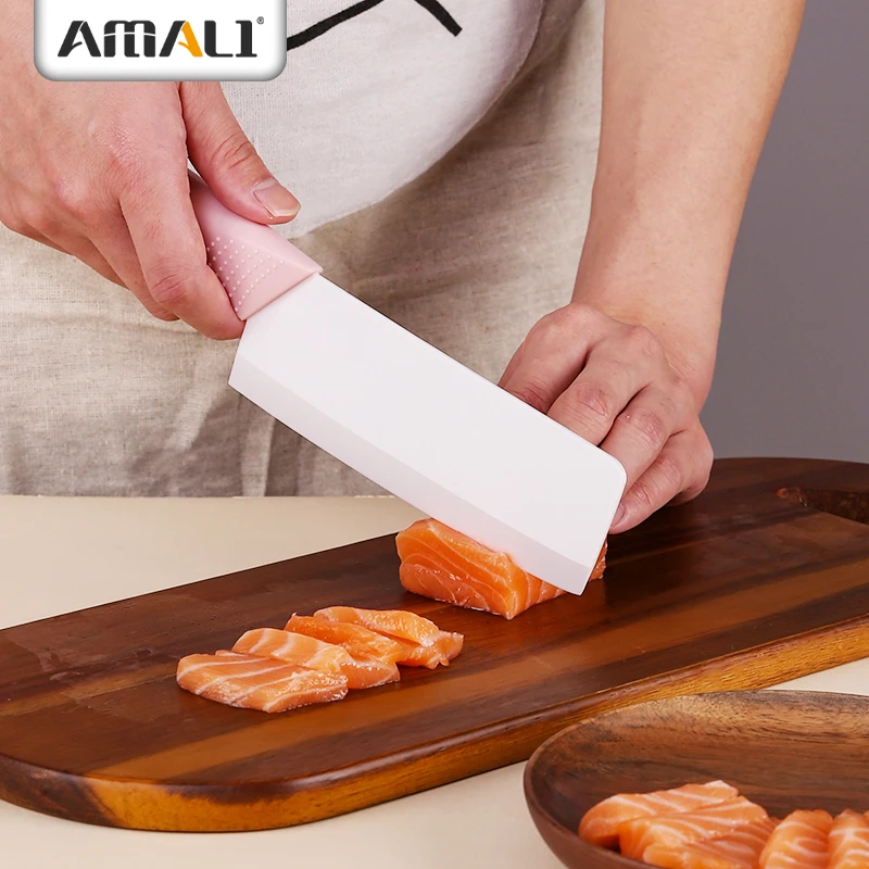 7PCS Ceramic Knife Set With Plastic Cutting Board Ceramic Peeler Ceramic Chopper Knife Chef Knife