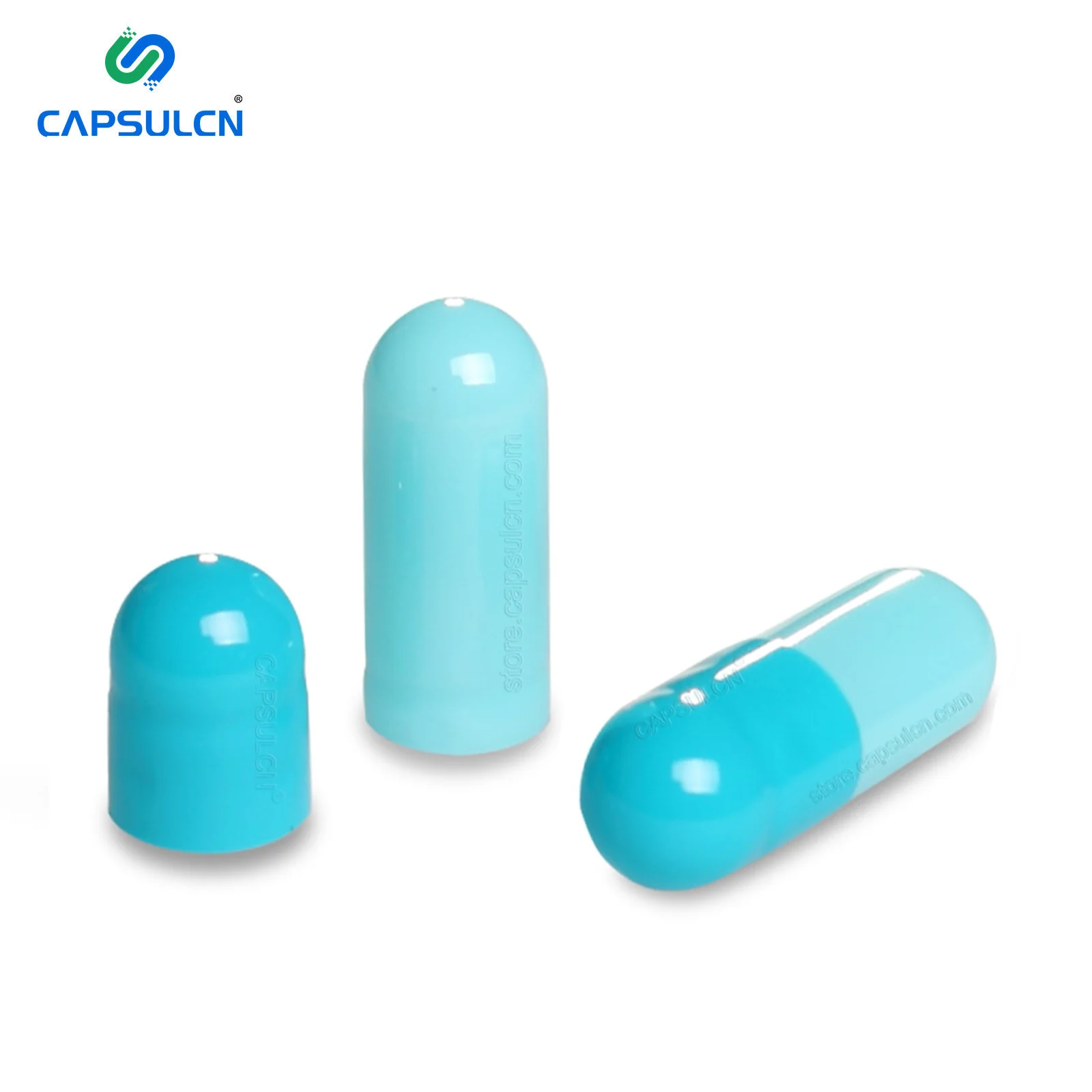 CapsulCN Custom Color Wholesale Bulk Sky Blue Indigo Blue Purplish Blue Navy Light Blue And White Empty Hard Gelatin Capsules