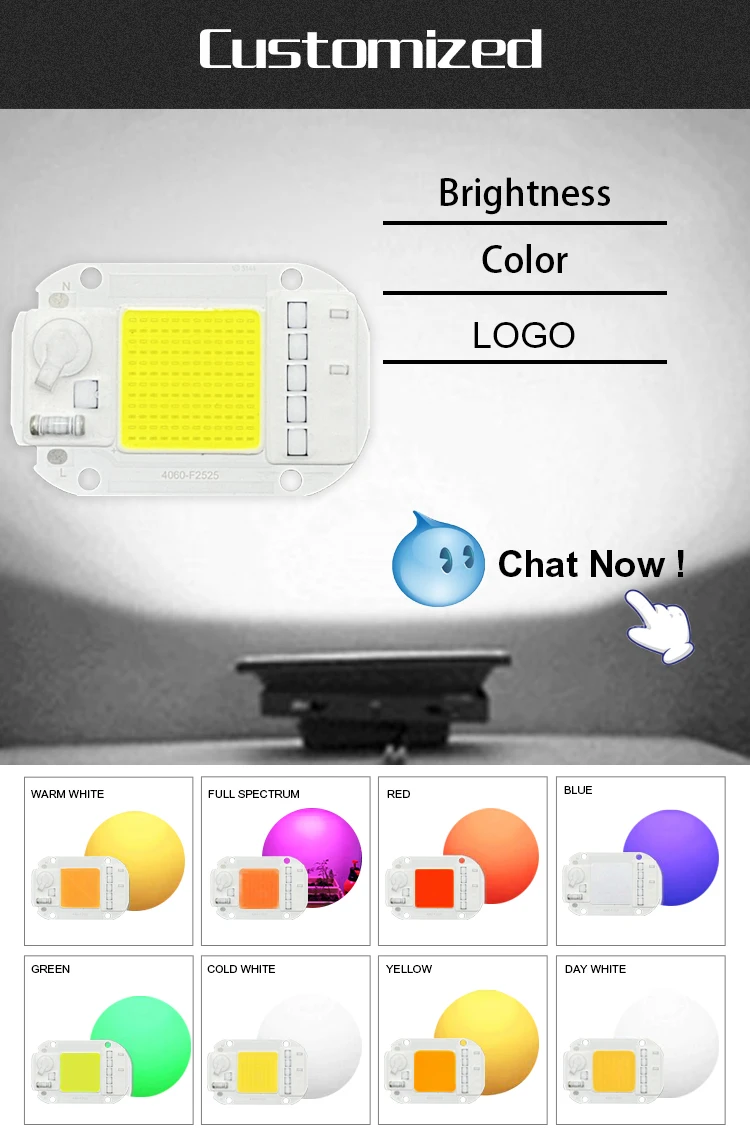 Newspectrum AC 220V 230V Led COB Chip For Spotlight White Lighting Engine Integrated Smart IC Driver Driverless light module 50W