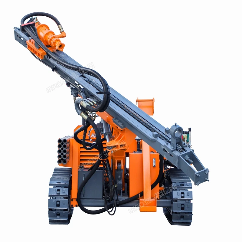 HENGWANG HW410 90mm blast hole drilling rig in underground mining and