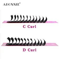Abonnie Wholesale 0.03 0.05 0.07 Las Extension cc dd Individual Lash Trays 20 25mm Cashmere Eyelash Extension Lash Trays