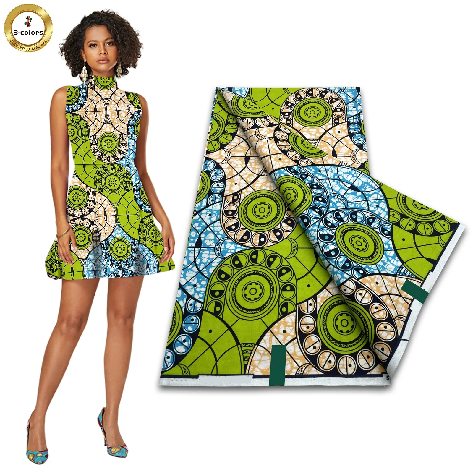 Фабричная продукция высококачественные африканские ткани из 100% хлопка с восковым принтом