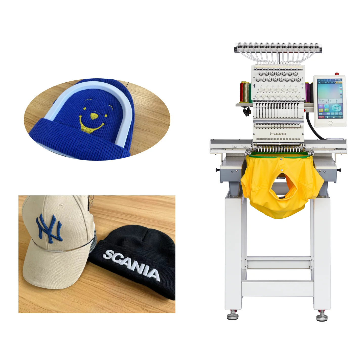 Машина для вышивки плоских футболок, 1 головка, 15 игл