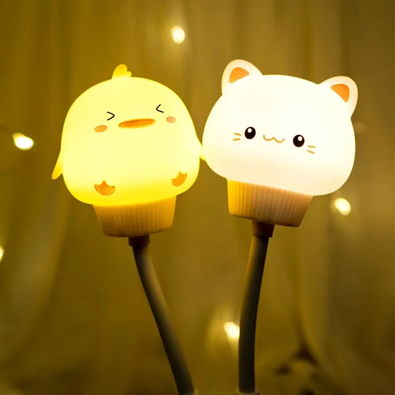 Remote Control Silicone Night Light Auto Timer Usb Animal Lamps