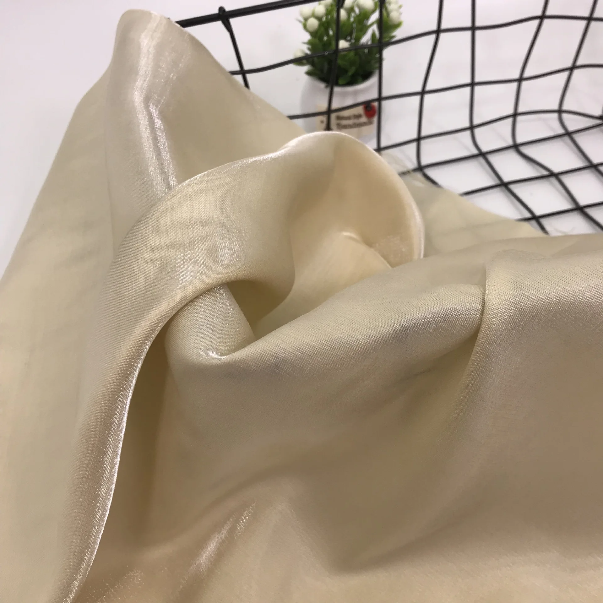 Special gold shiny cotton suiting tr fabric for men cut pises  glitter tulle fabric